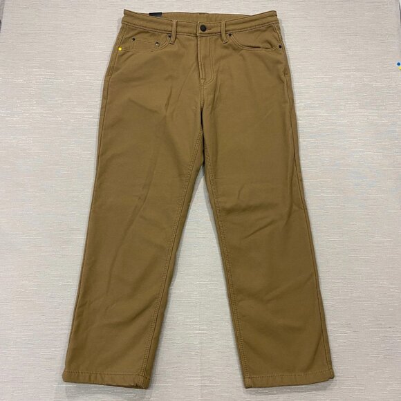 CAT Caterpillar Work Pants Mens 36 x 30 Brown Canvas Fleece Lined Insulated - Picture 2 of 12